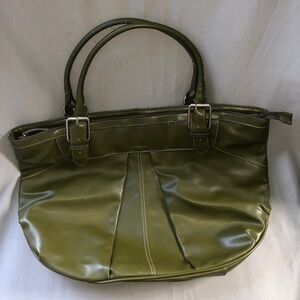Emilie M. Forest Green Shoulder Bag